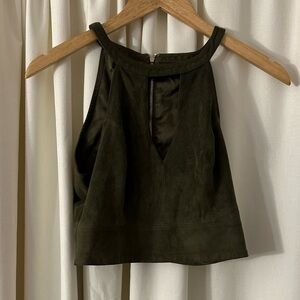 Bebe suede top